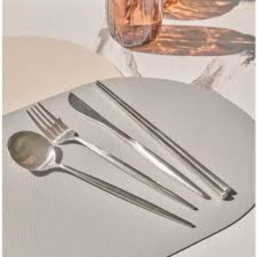 M01-3-Snail Living Cuisine De Maman 經典餐具 2 件套, 啞光銀現貨