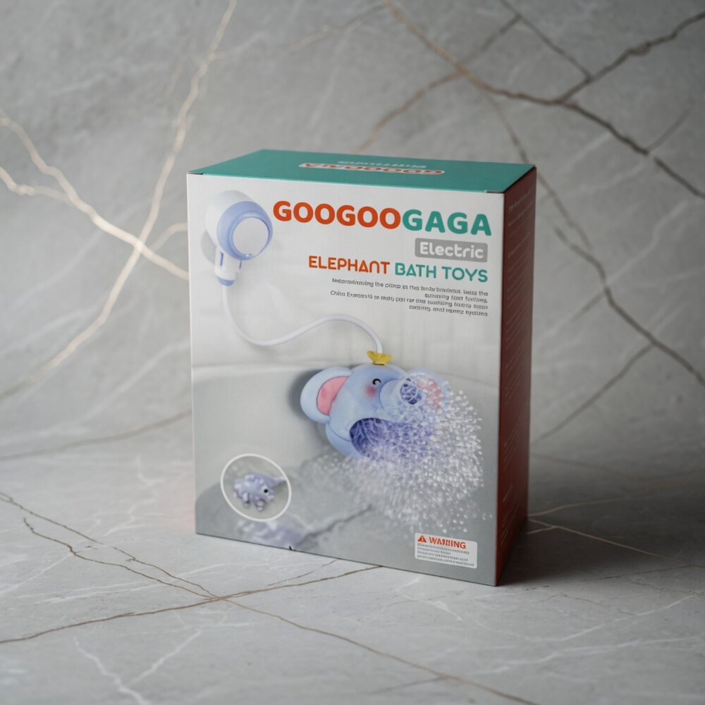 M02-1-GOOGOOGAGA 小象泡泡蓮蓬頭, 藍紫色現貨