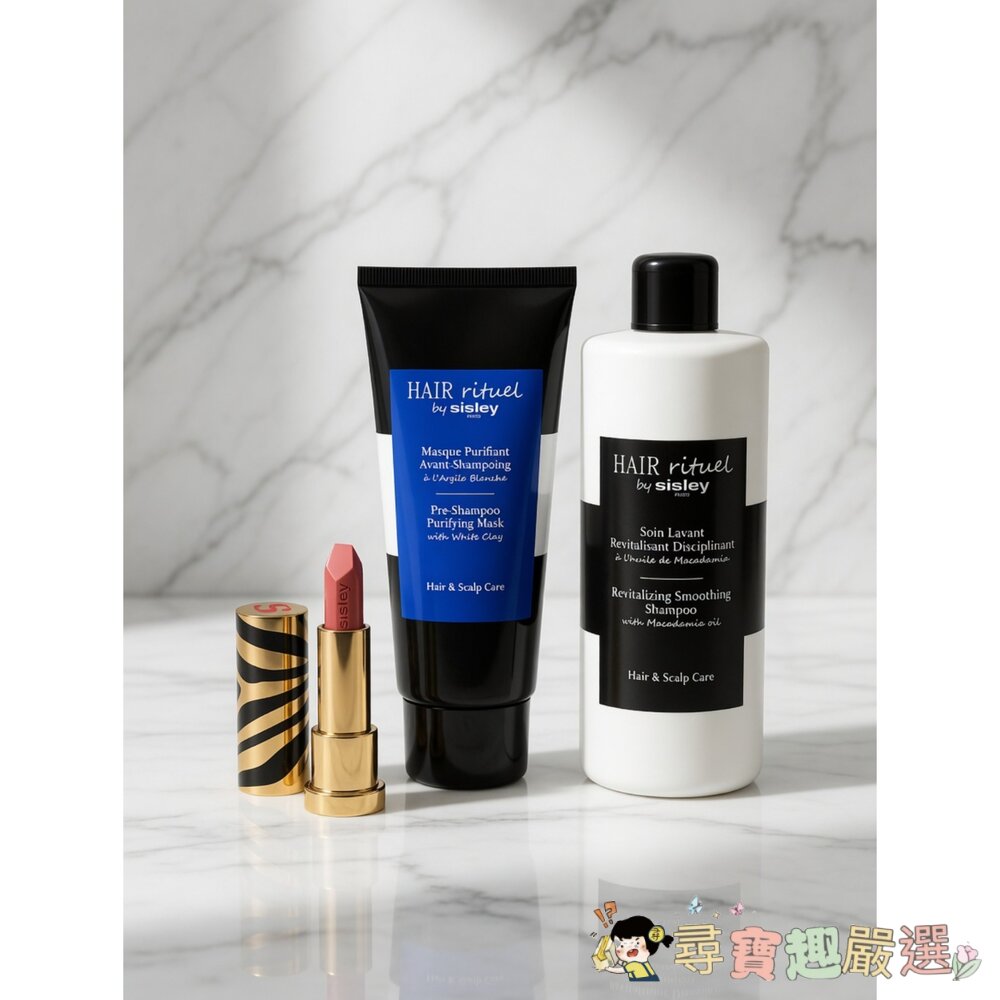SISLEY母親節組合 賦活重升深層潔淨髮精露200ml + 賦活重升強韌洗髮精500ml +閃耀水潤光/絲絨持久唇膏 封面照片