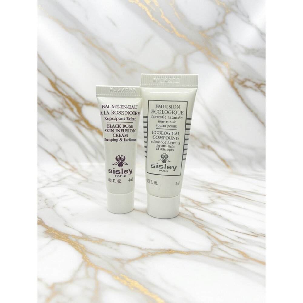O11-62-Sisley 最經典的明星護膚組合 全能乳液10ml/黑玫瑰彈潤水凝霜4ml現貨