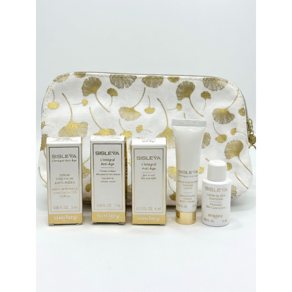 O11-9-正品Sisley希思黎抗皺御緻保養系列5件經典組+化妝包 旅行組現貨