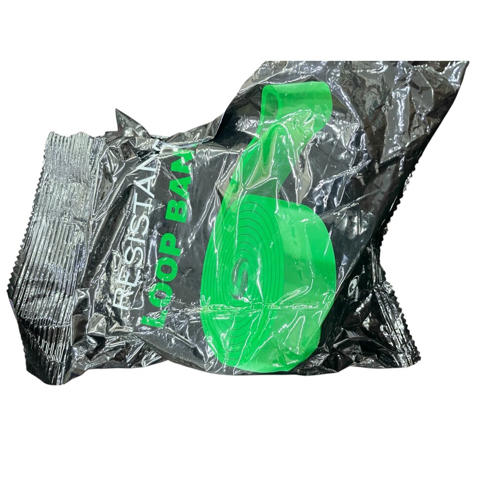 Q01-6-多功能彈力帶 健身拉繩 寬版綠色 外袋受損全新現貨