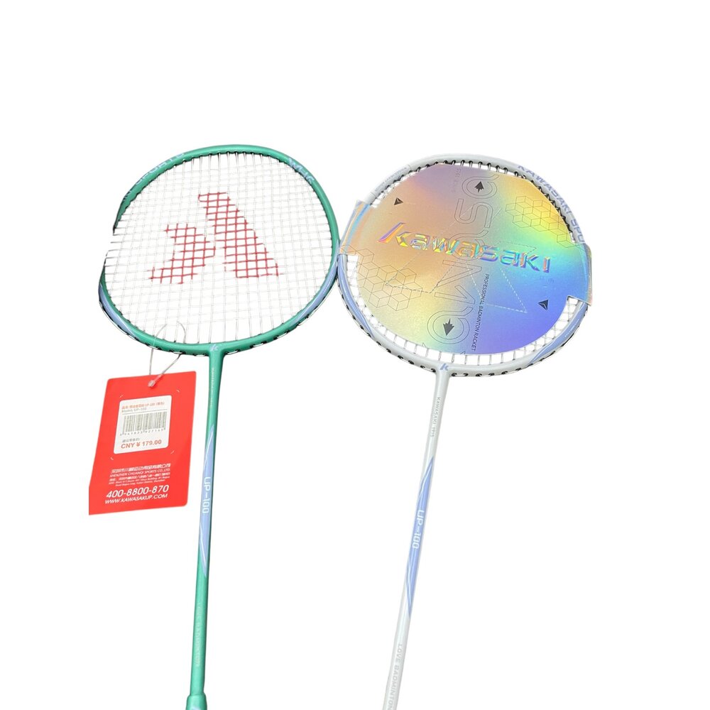 kawasaki 川崎 超輕碳纖維羽球拍2支+羽球-圖片-1