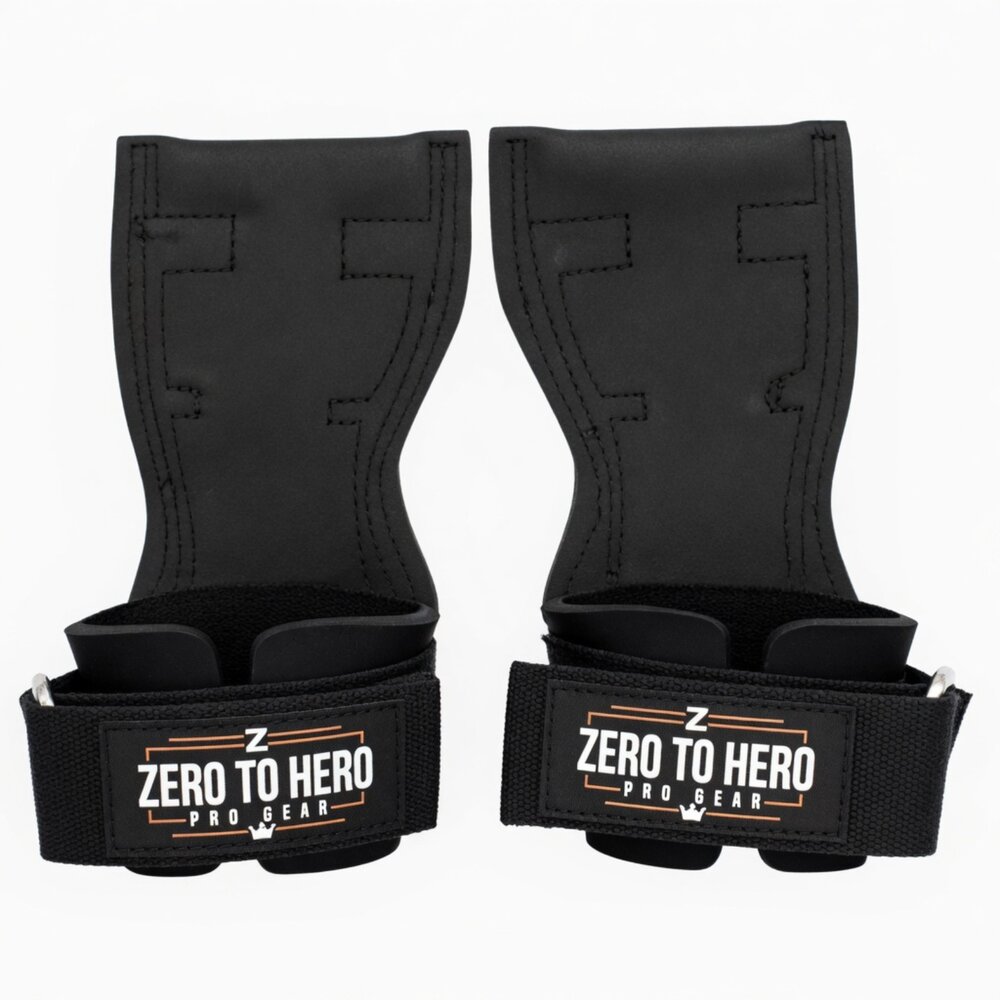 Q02-16-ZERO TO HERO Pro Grip 健身舉重拉力帶 護腕, 黑色, N/A現貨