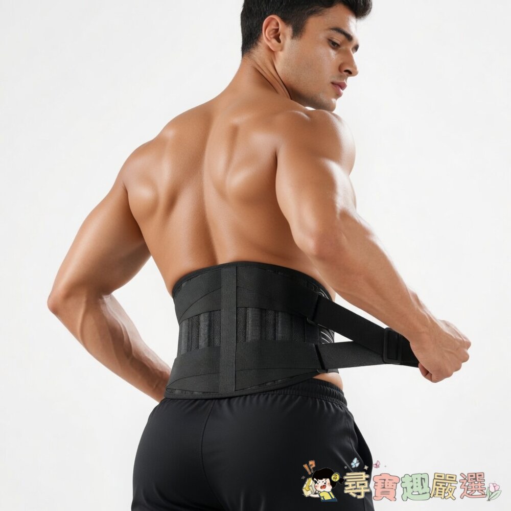 XA升級款彈力牽引雙重加壓鋼板護腰帶,L(腰圍95~115cm)/雙魚鱗機動型彈簧支撐運動護膝L灰色1雙現貨