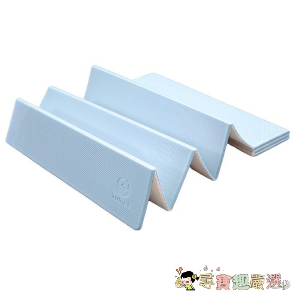 Tumaz 月熊 台灣製12折長形摺疊瑜珈墊, 藍色, 1個 全新裸裝現貨 封面照片