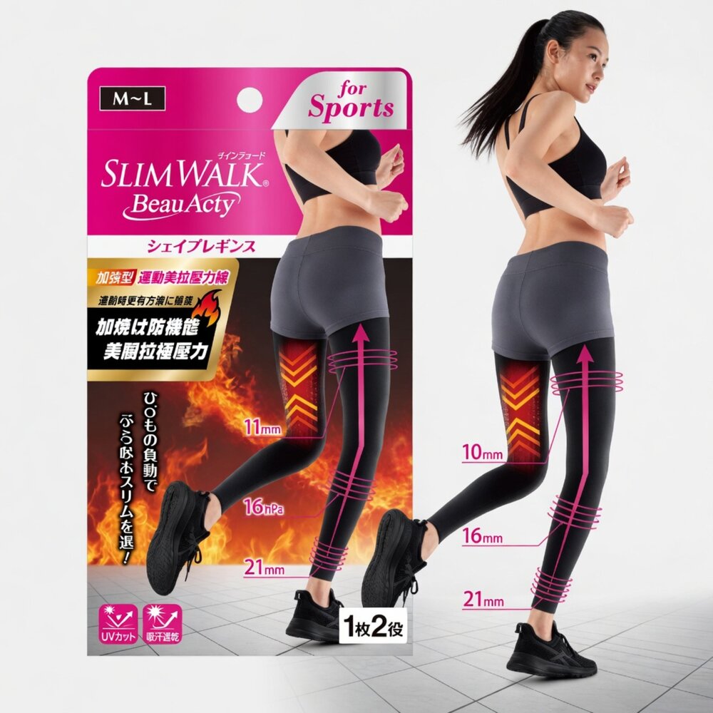 Q03-2-加強型 運動美腿內搭壓力褲[內搭], M~L現貨