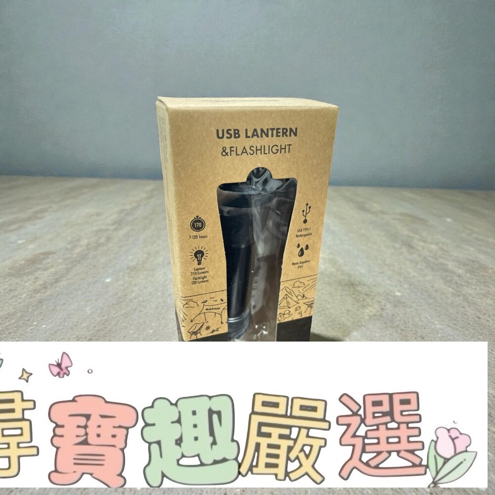 BlackDog 手電露營燈 黑色 /手電露營燈+照明燈組(充電款)+腳架現貨 封面照片