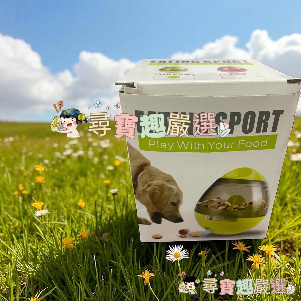 寵物不倒翁漏食球 餵食球 零食玩具 綠色現貨 封面照片