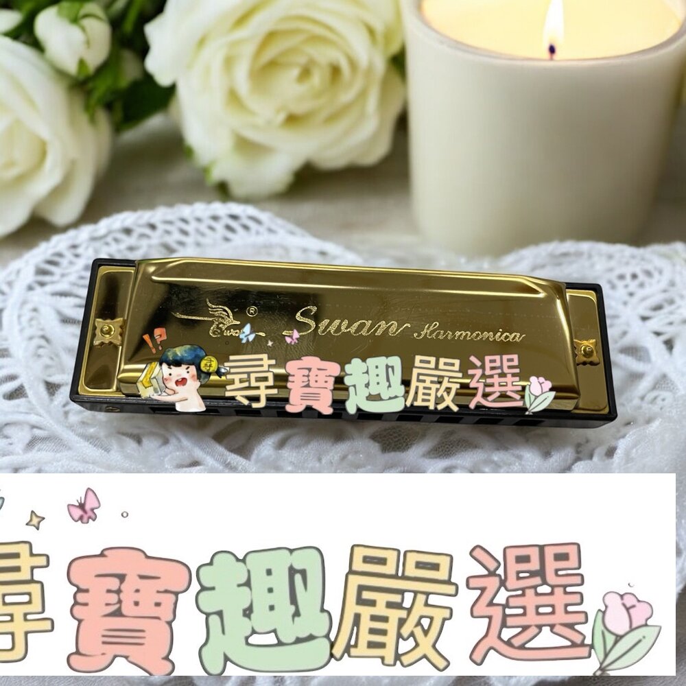 金色口琴 口風琴 金屬 附收納袋現貨 封面照片