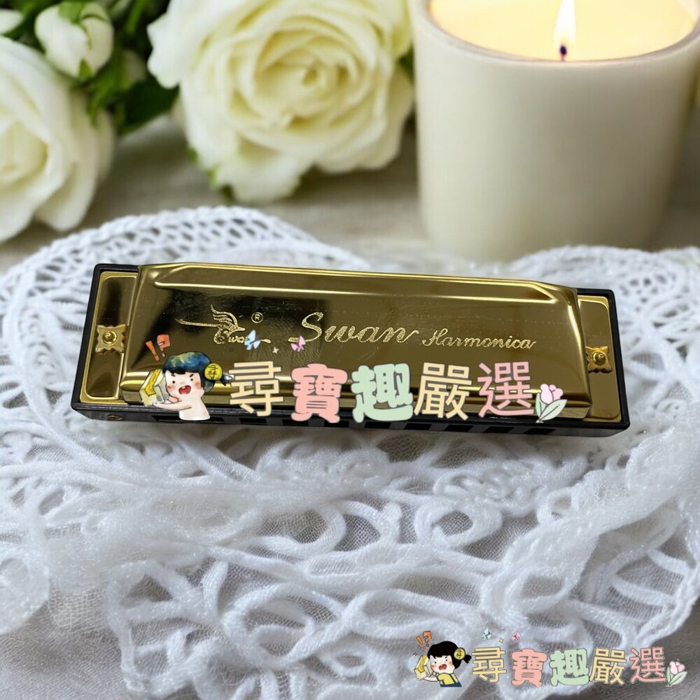 金色口琴 口風琴 金屬 附收納袋現貨 封面照片