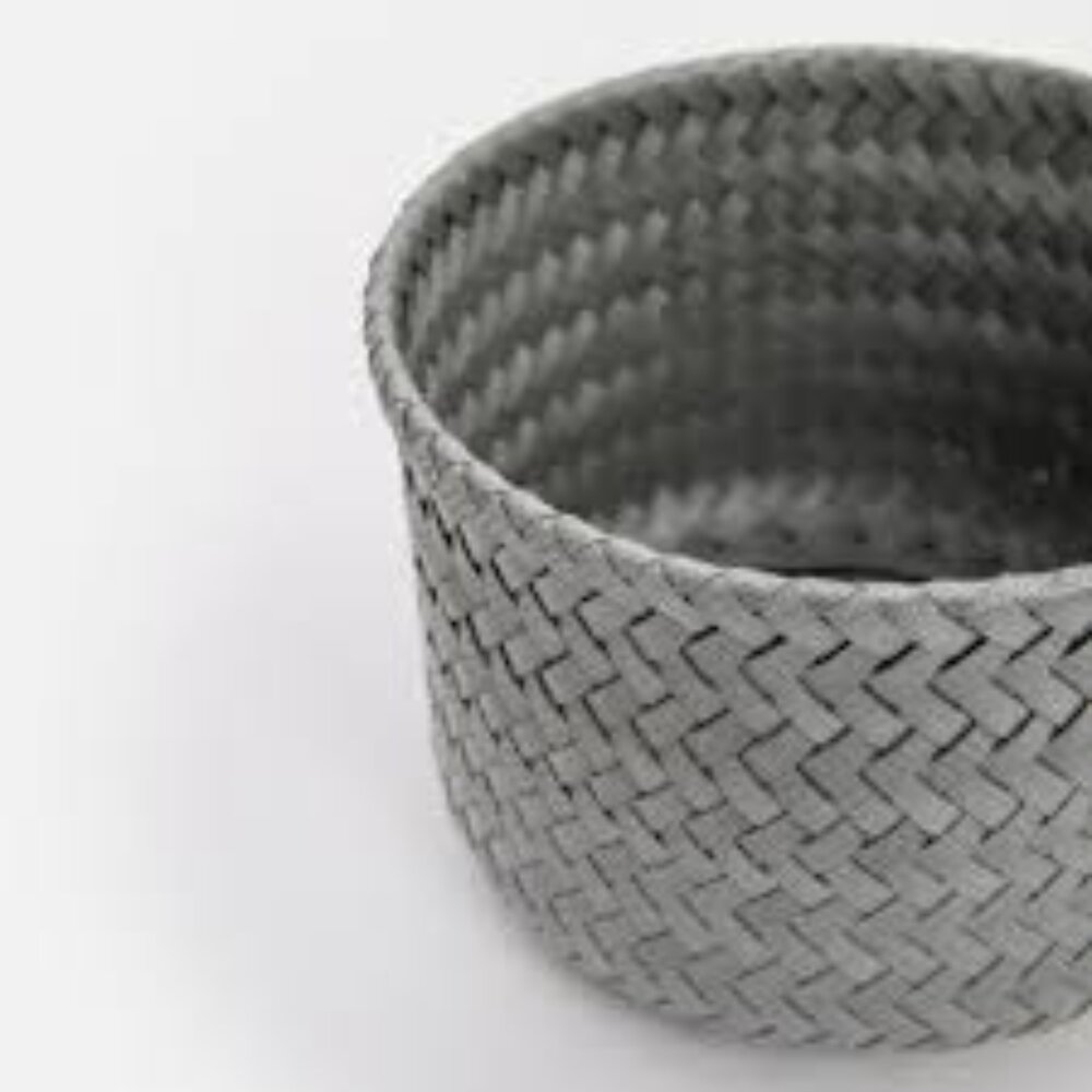 V01-42-Handed By Wonder編織圓形 XSH 17 x 17 x 13cm 藍綠色 [無蓋]現貨