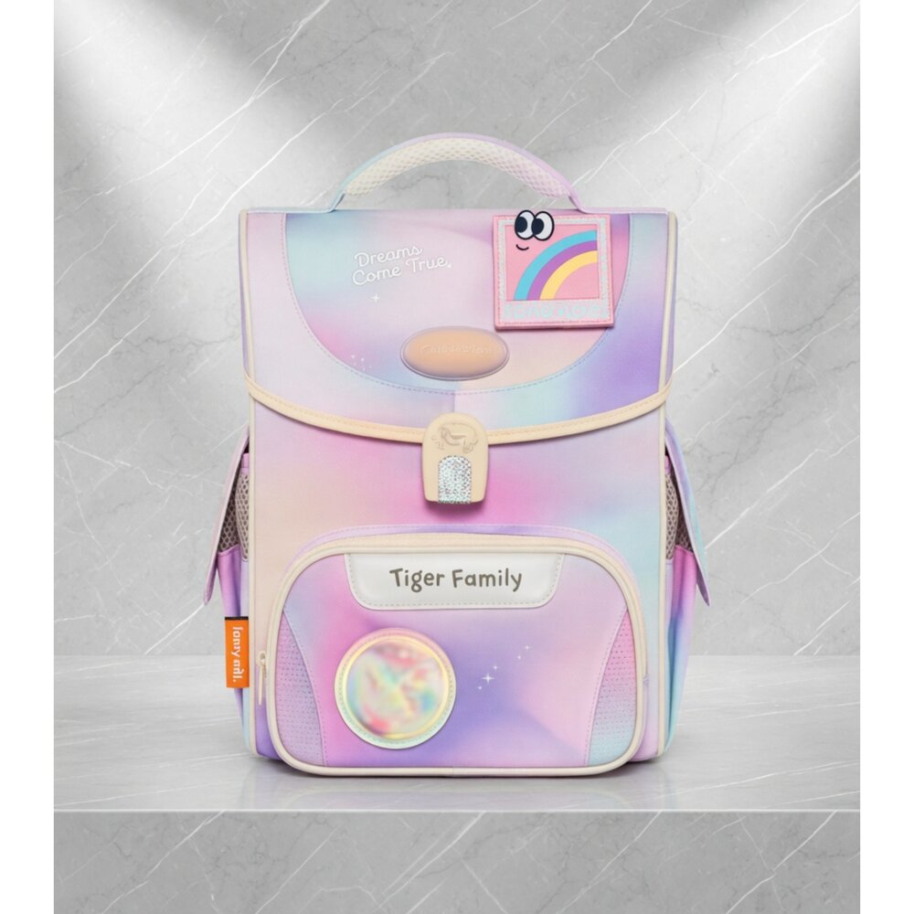 V01-44-Tiger Family 小學者護童安全燈書包 粉紫樂園/守護海洋書包 夢之國度現貨