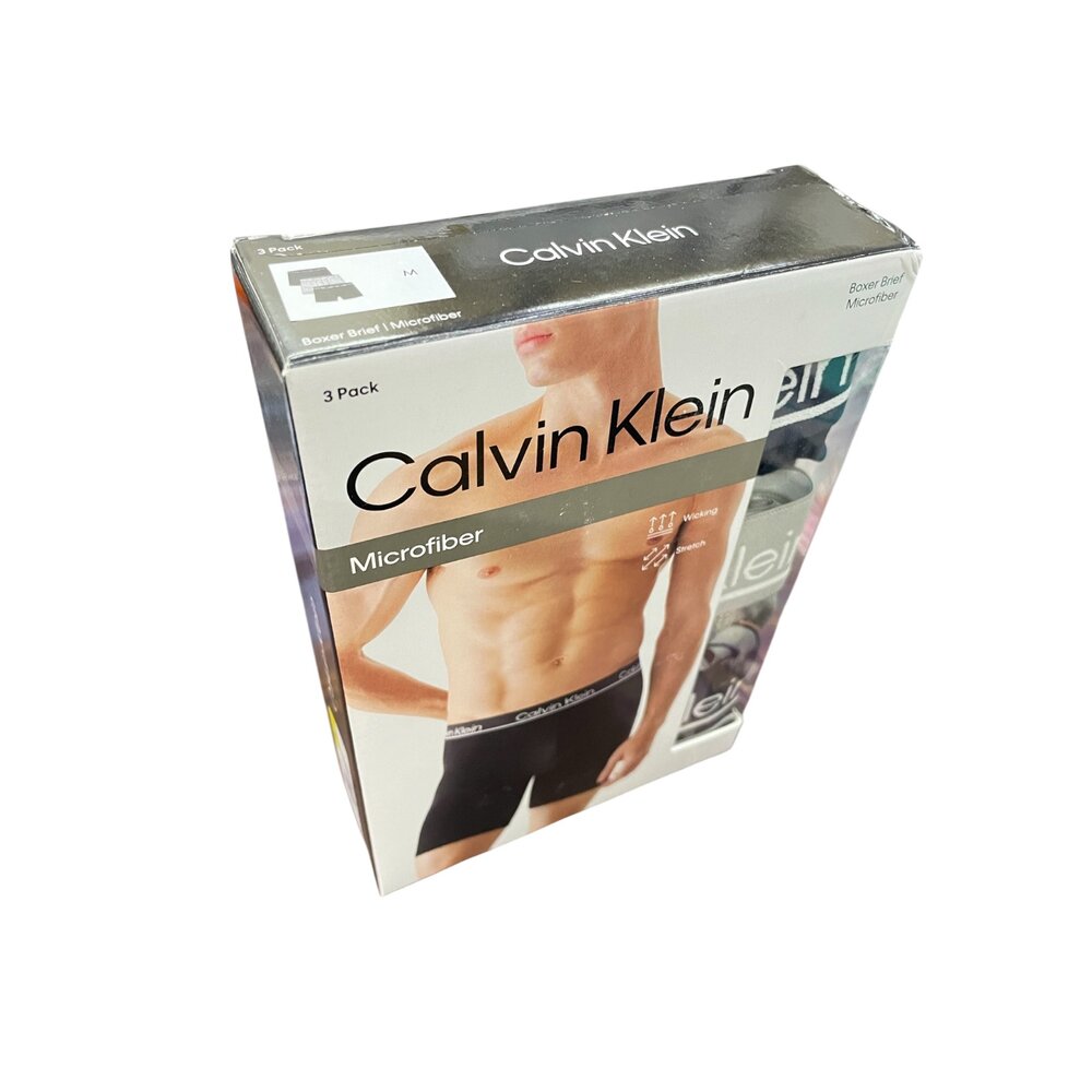 美國大衛Calvin Klein美版S號男生四角純棉褲3PS(黑藍灰)/美版S號男生四角純棉褲3PS(黑灰黑)/M號男生-圖片-2