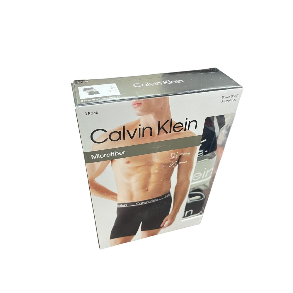 美國大衛Calvin Klein美版S號男生四角純棉褲3PS(黑藍灰)/美版S號男生四角純棉褲3PS(黑灰黑)/M號男生-圖片-3