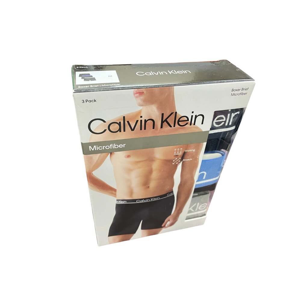 美國大衛Calvin Klein美版S號男生四角純棉褲3PS(黑藍灰)/美版S號男生四角純棉褲3PS(黑灰黑)/M號男生-圖片-4