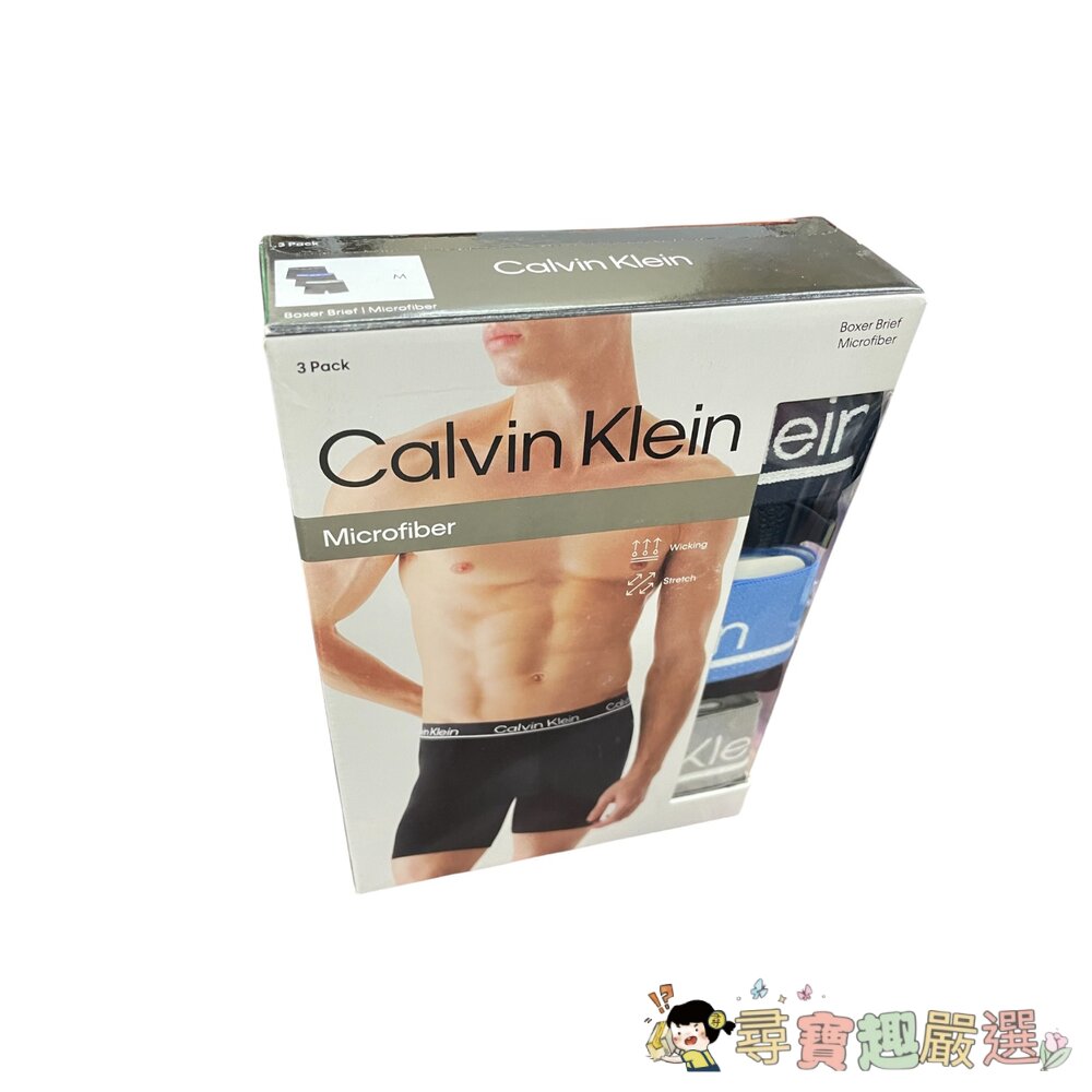 美國大衛Calvin Klein美版S號男生四角純棉褲3PS(黑藍灰)/美版S號男生四角純棉褲3PS(黑灰黑)/M號男生-圖片-4