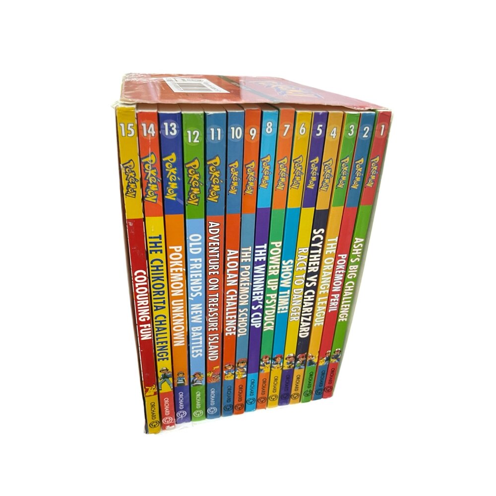 Pokemon Super Collection精靈寶可夢大冒險15冊兒童初級章節小說 英文版-圖片-1