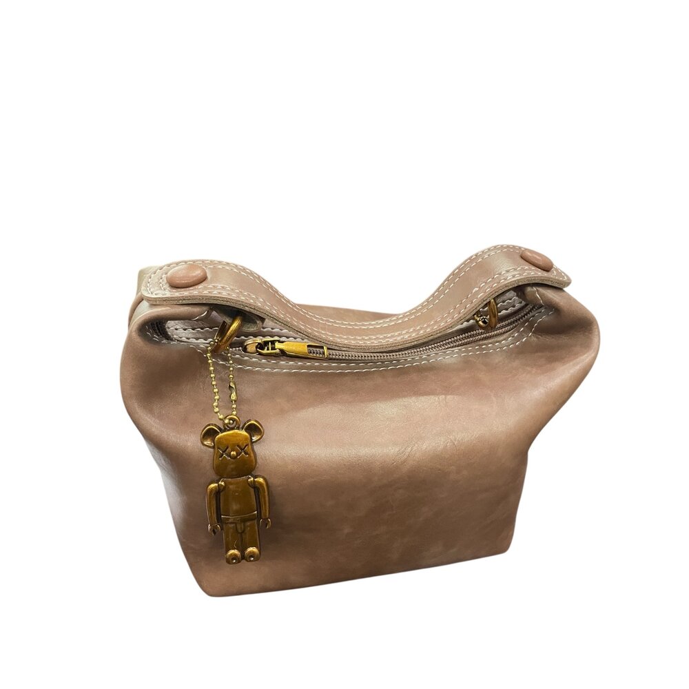 Y01-6-軟皮棕色方包 可提可側背 4-6現貨