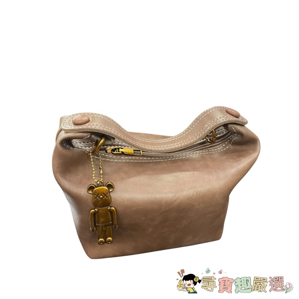 軟皮棕色方包 可提可側背 4-6現貨-圖片-2