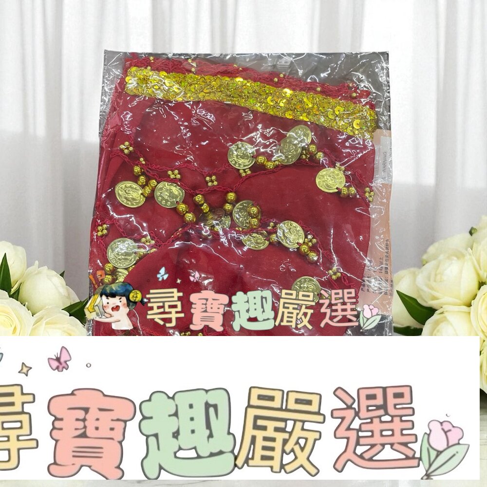 肚皮舞雪紡紗腰鍊 舞蹈用品 紅色 均碼現貨 封面照片