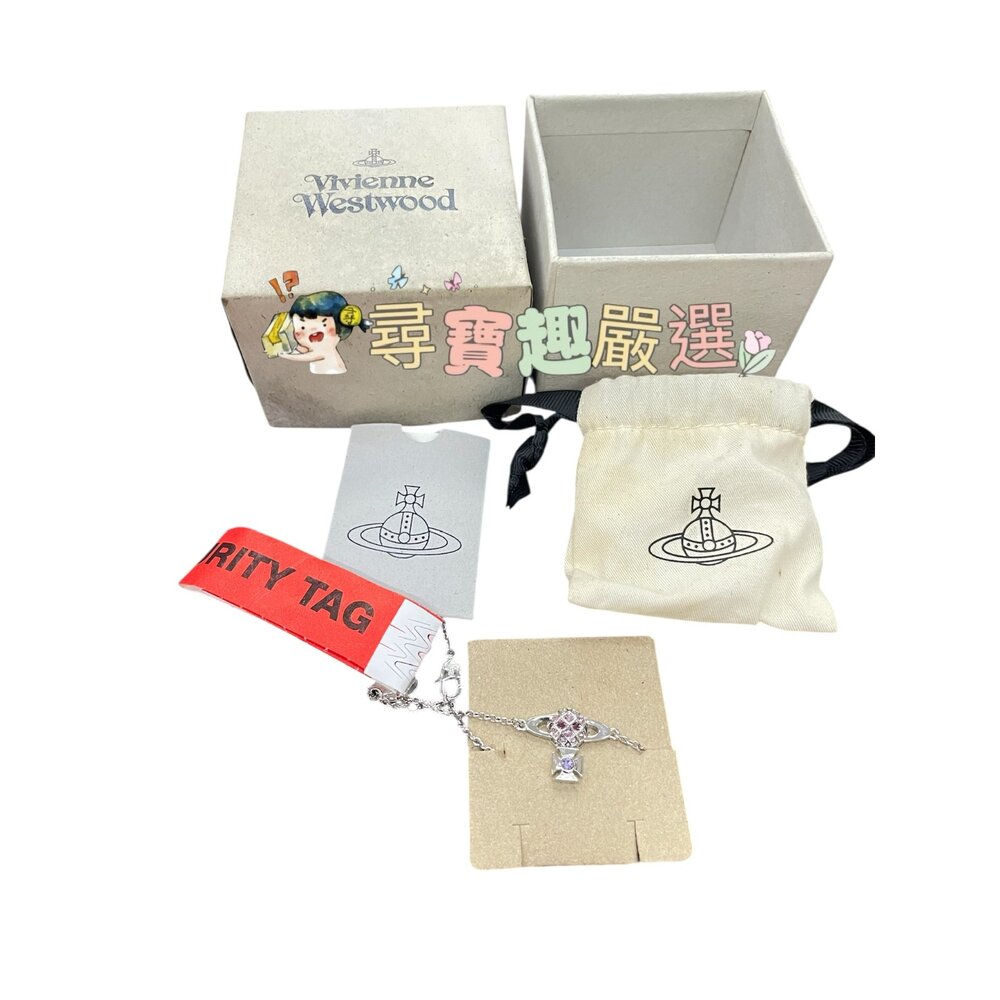 Y03-6-Vivienne Westwood 手鍊 純銀款 盒損品 全新 正品現貨