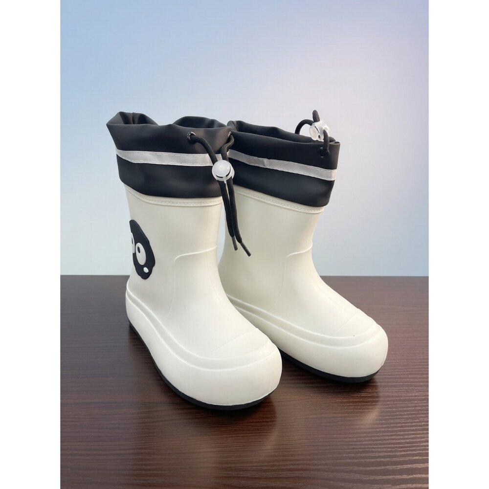 Z03-3-時尚小黑點雨鞋/膠鞋｜白色｜34-35號（鞋內約22-22.5公分）/時尚小黑點雨鞋/膠鞋｜卡其色｜L號（鞋內約23-2
