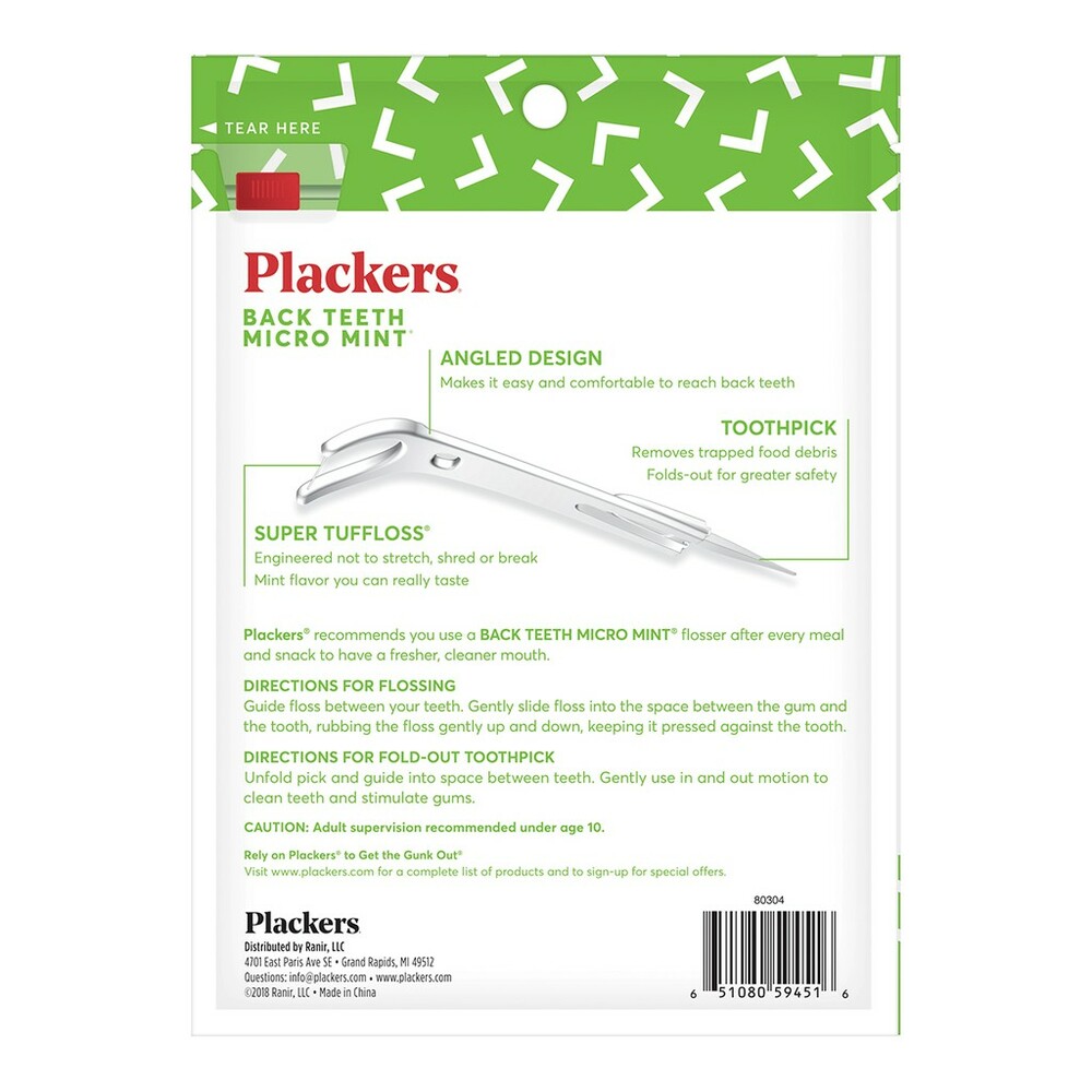 美國 普雷克 Plackers 派樂絲 臼齒專用牙線棒75入-圖片-1