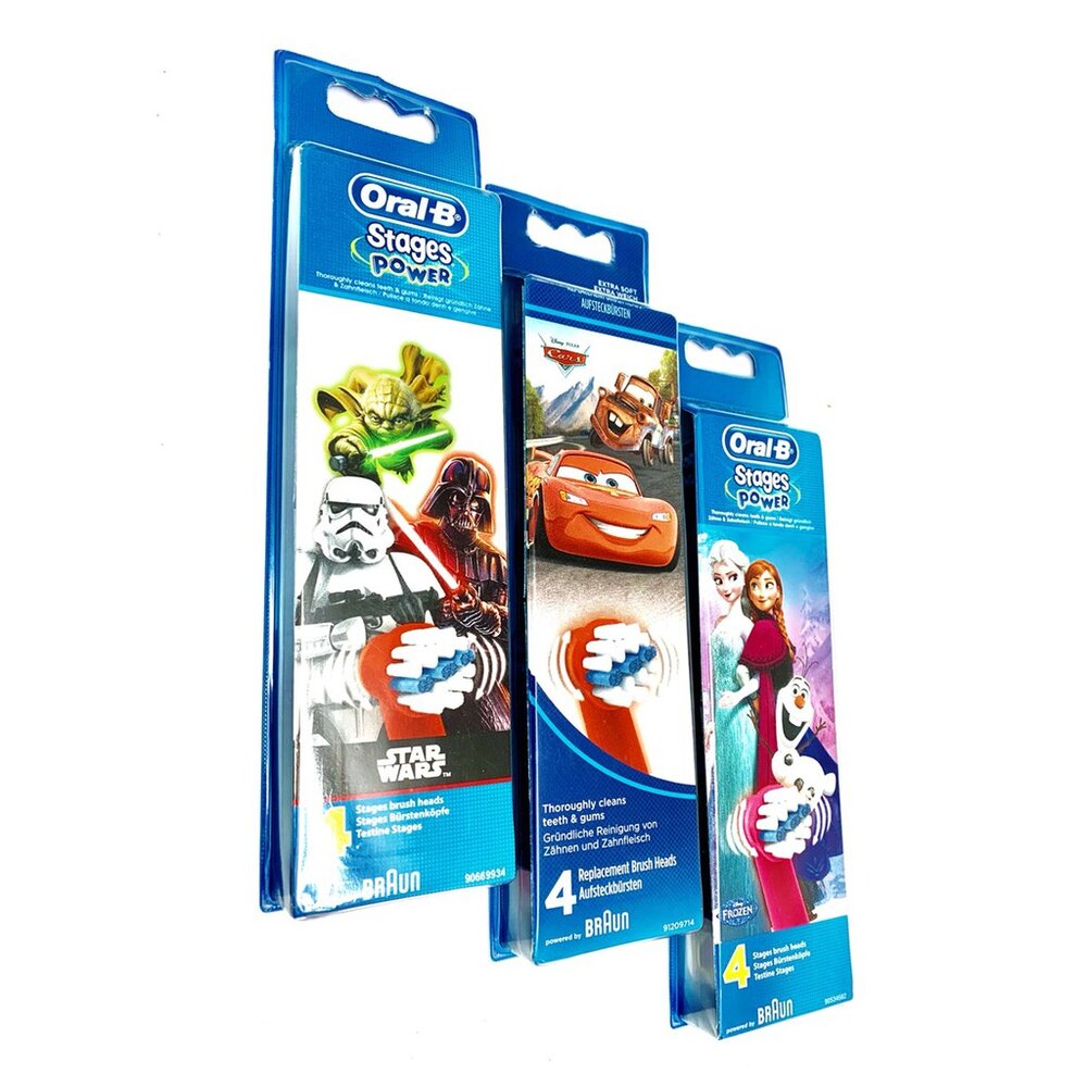 德國 Oral-B 兒童電動牙刷替換刷頭4入-圖片-1