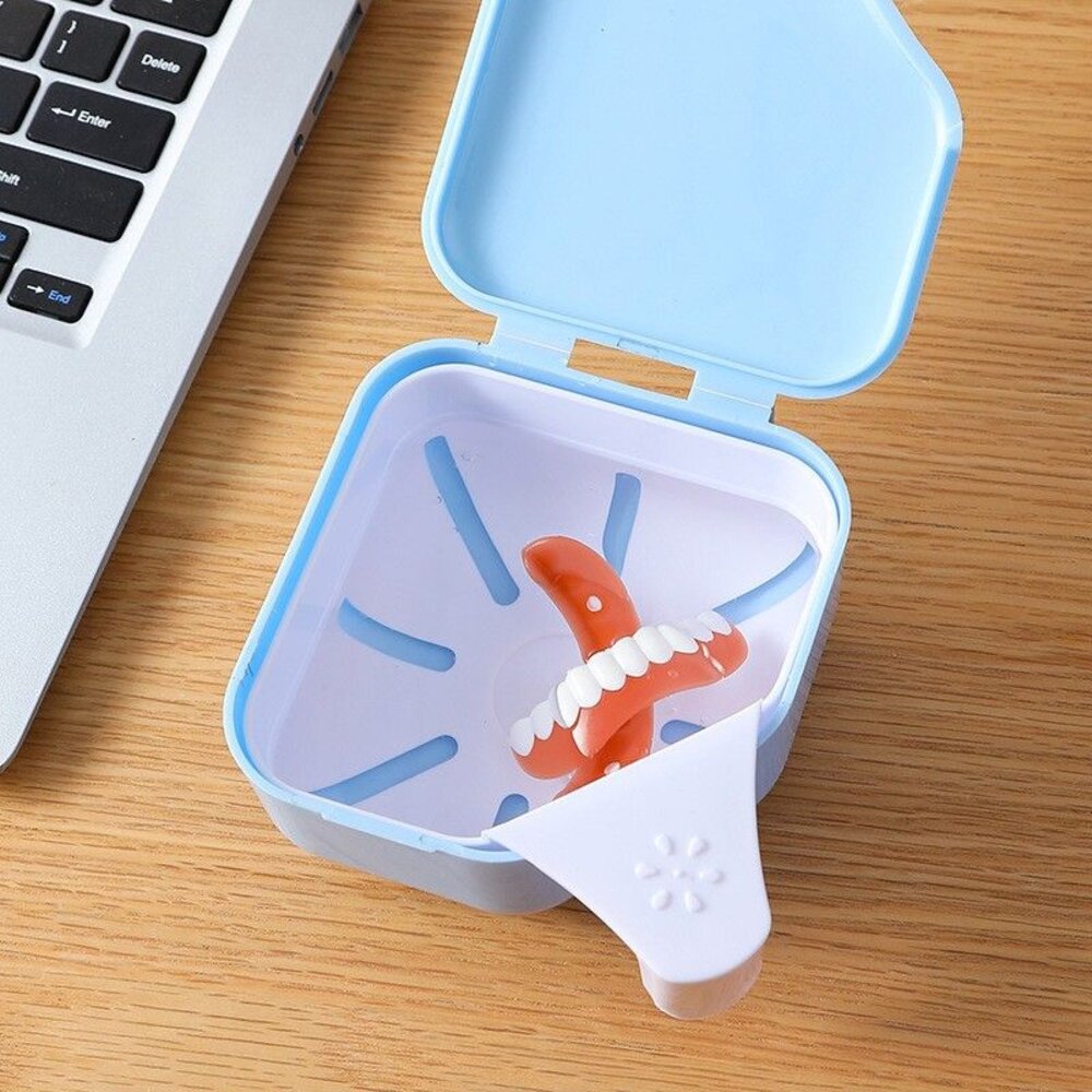 日式假牙套清潔雙層浸泡盒一入-圖片-3