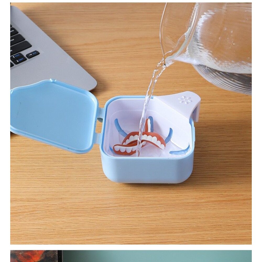 日式假牙套清潔雙層浸泡盒一入-圖片-5