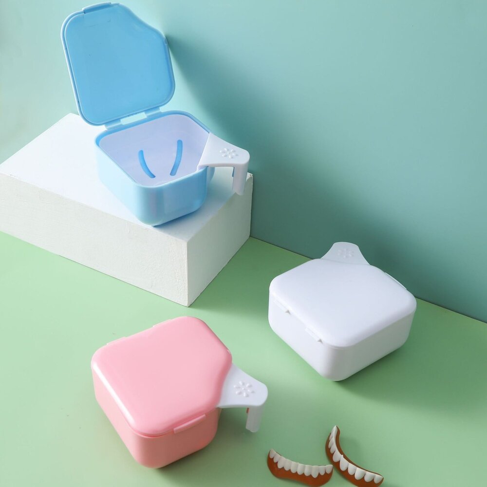 日式假牙套清潔雙層浸泡盒一入-圖片-7