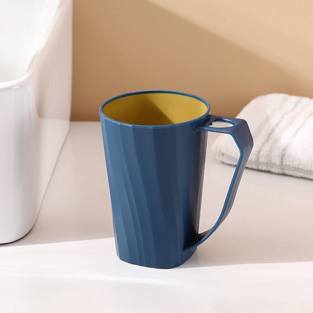 極簡居家洗漱杯 帶手柄漱口杯 情侶牙刷杯 洗漱杯 牙刷杯 刷牙杯 牙刷槽-圖片-3