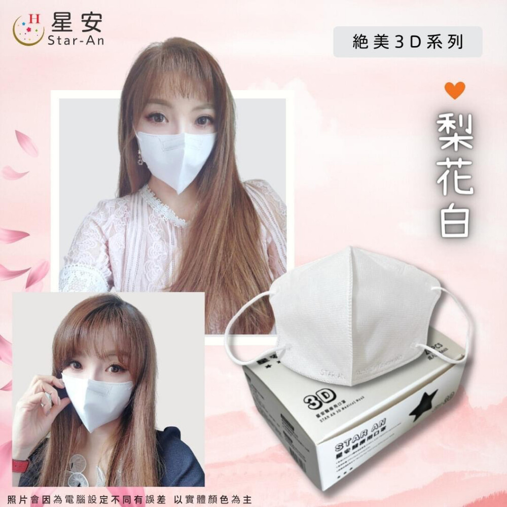星安3D成人醫療口罩 台灣製 立體口罩 彩色口罩 成人立體醫療口罩 3D口罩 醫療級雙鋼印-圖片-4