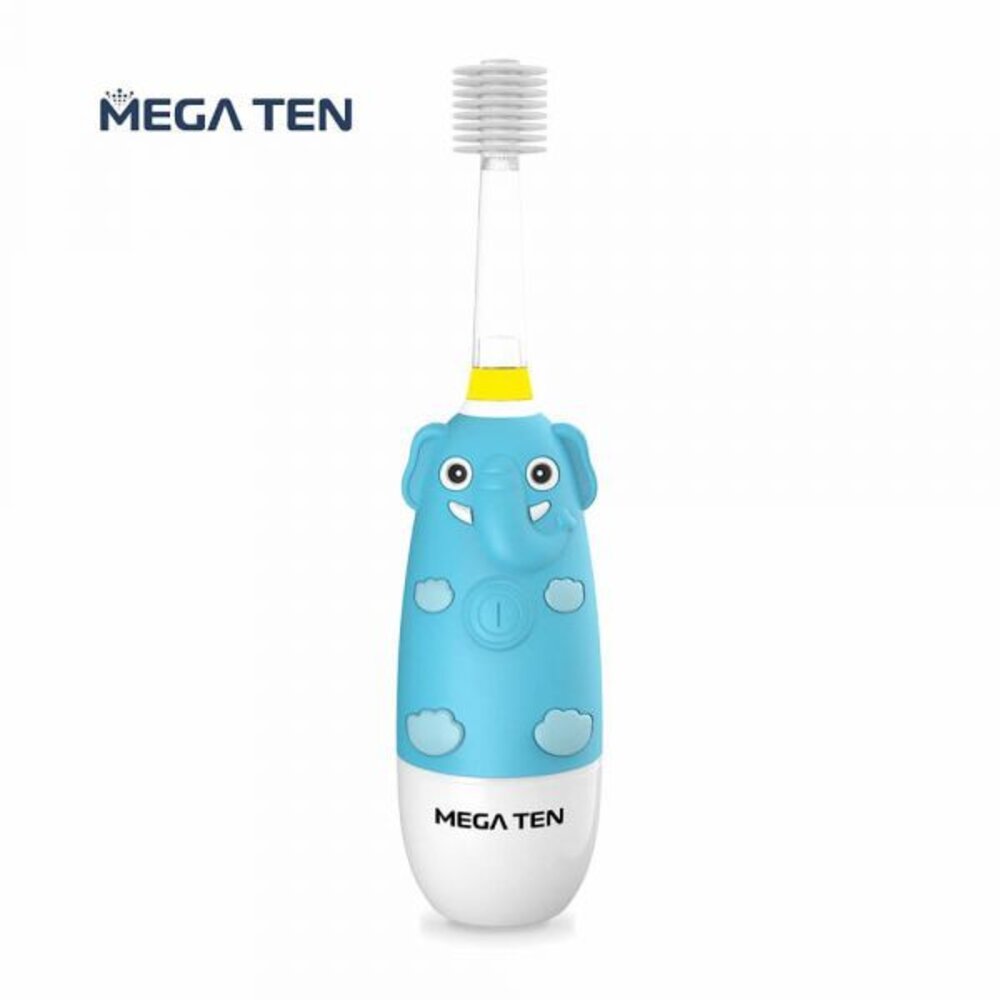 日本VIVATEC Mega Ten 360度 幼童電動牙刷一支 鯊魚/黑貓/小象/獅子王-圖片-5
