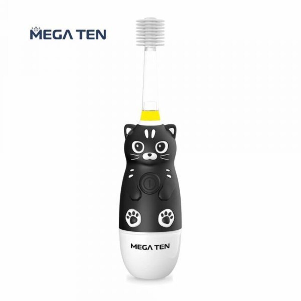 日本VIVATEC Mega Ten 360度 幼童電動牙刷一支 鯊魚/黑貓/小象/獅子王-圖片-6