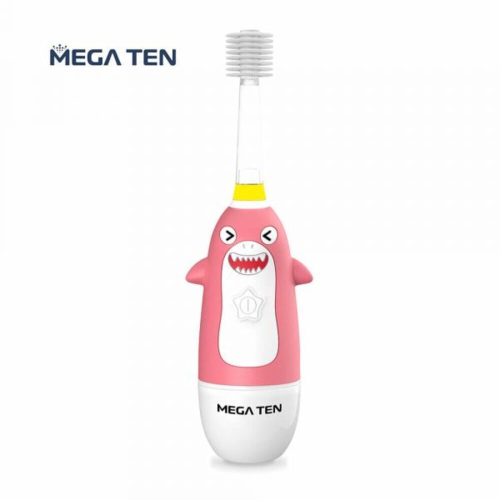 日本VIVATEC Mega Ten 360度 幼童電動牙刷一支 鯊魚/黑貓/小象/獅子王-圖片-7