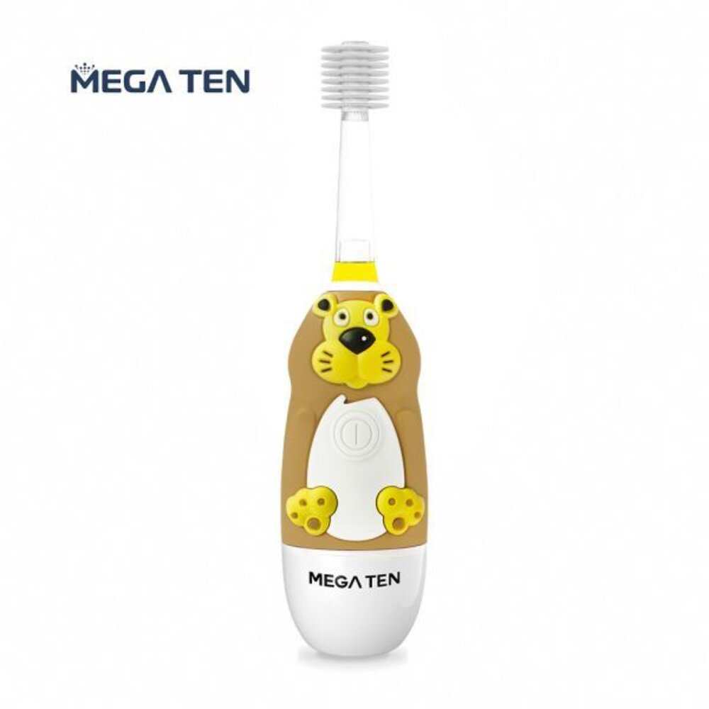 日本VIVATEC Mega Ten 360度 幼童電動牙刷一支 鯊魚/黑貓/小象/獅子王-圖片-8