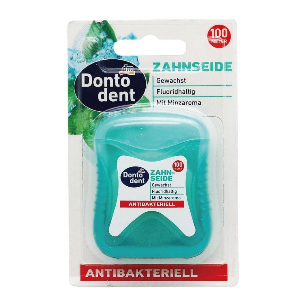 20322680481-德國 Dontodent DM 含蠟薄荷味牙線100m一入