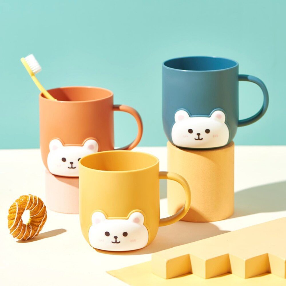 可愛白熊 小熊兒童漱口杯一入-圖片-3