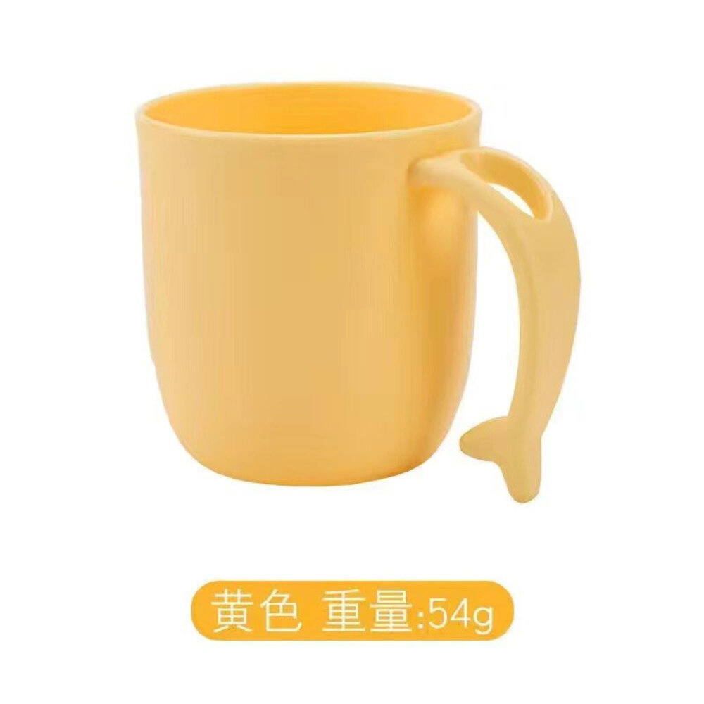 海豚造型兒童漱口杯 握把可插牙刷一入 顏色隨機-圖片-3