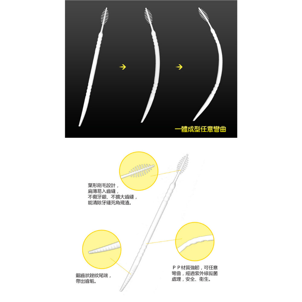 奈森克林葉形牙籤刷300支-圖片-6