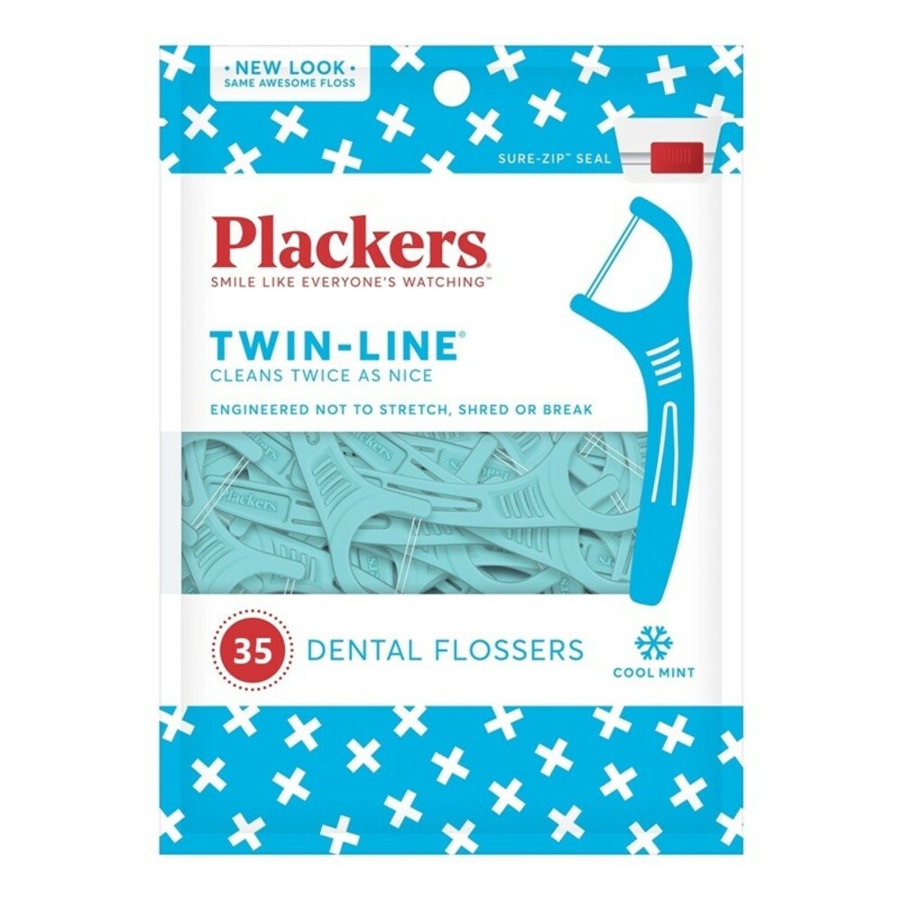 2248958939-【買一送一】美國 普雷克 Plackers 派樂絲 雙線美白牙線棒 35入袋裝一入