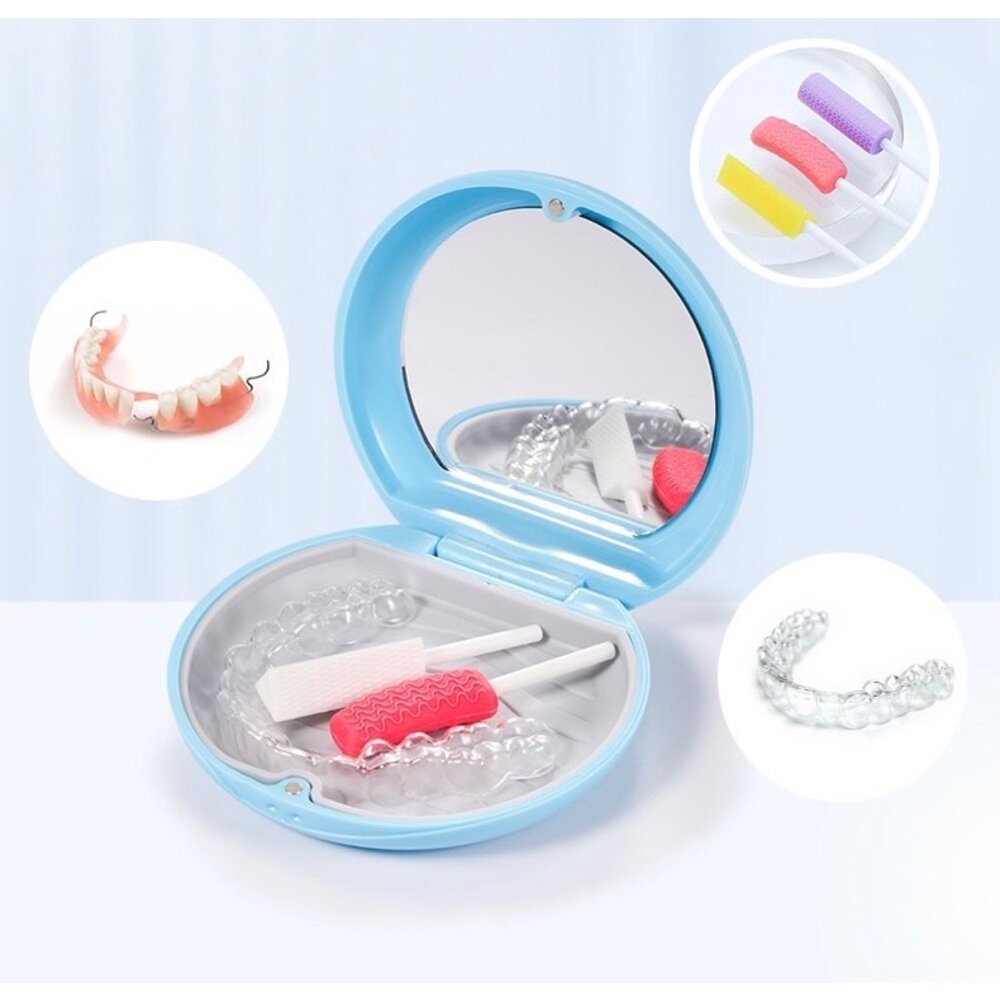磁吸款 隱形牙套專用盒 攜帶牙套盒 專用盒一入 適用透明牙套-圖片-6