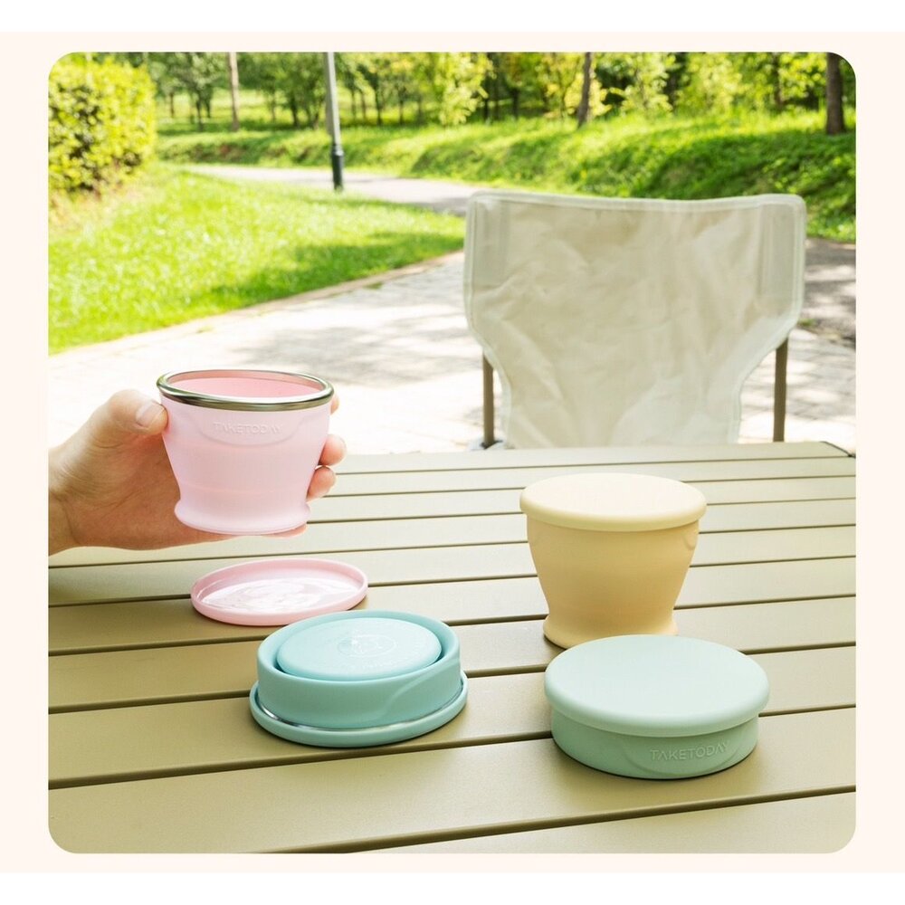 TAKETODAY 攜帶式折疊漱口杯一個(多色可選) 可伸縮收納水杯  迷你旅行杯 封面照片