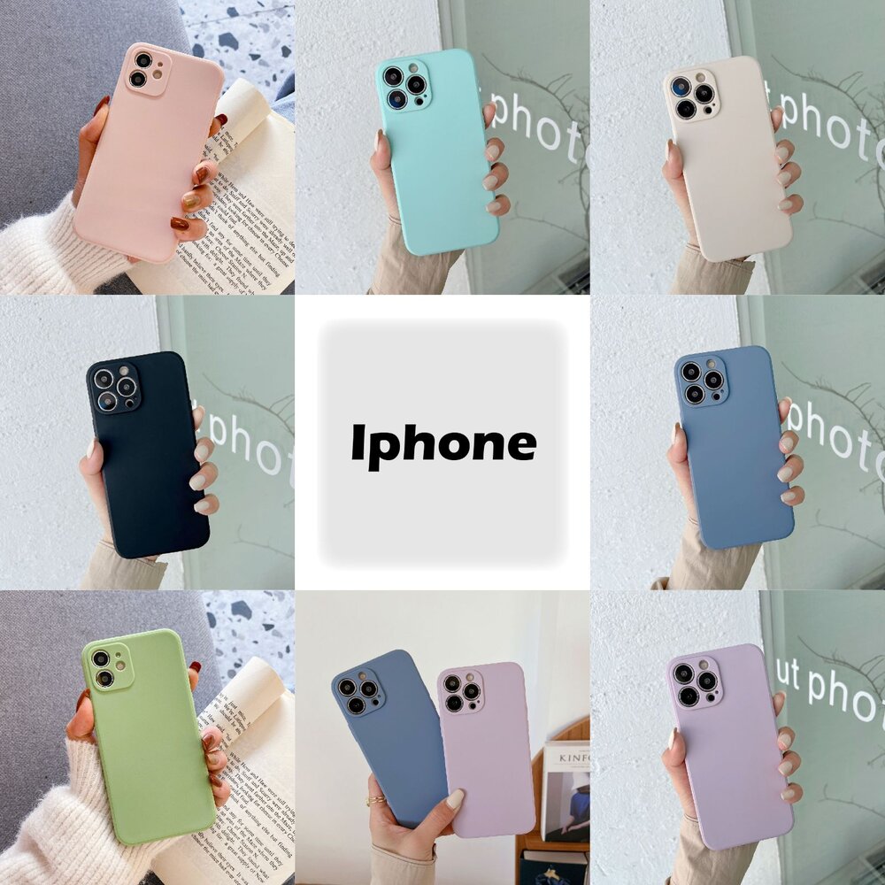 Iphone 馬卡龍色 磨砂手機保護殼套一入-圖片-2