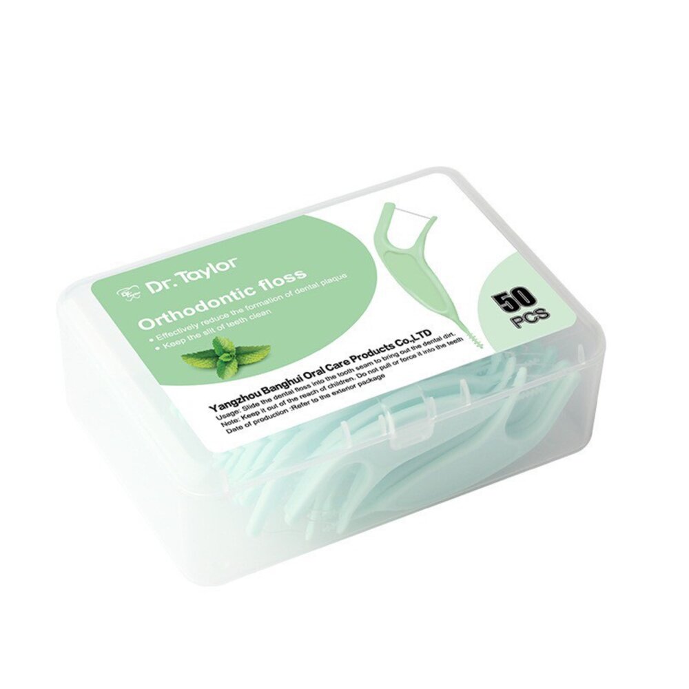 Dr.Taylor 矯正牙線棒50支/盒裝(綠/藍/白可選) 30支/50支可選 另有 鴨嘴獸Platypus-圖片-1