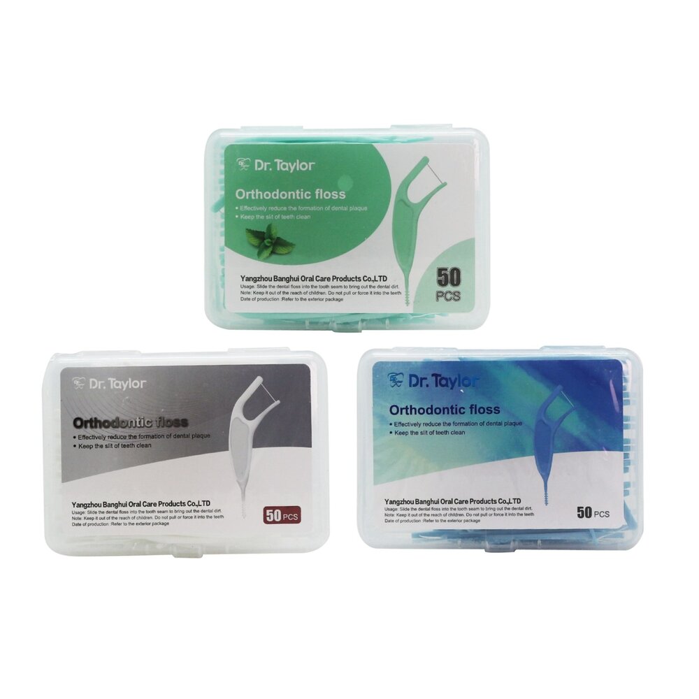 Dr.Taylor矯正牙線棒50支/盒裝(綠/藍/白可選)另有鴨嘴獸Platypus