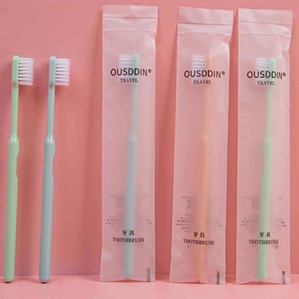 飯店旅宿用 日系超軟毛小刷頭一次性牙刷一支-圖片-1