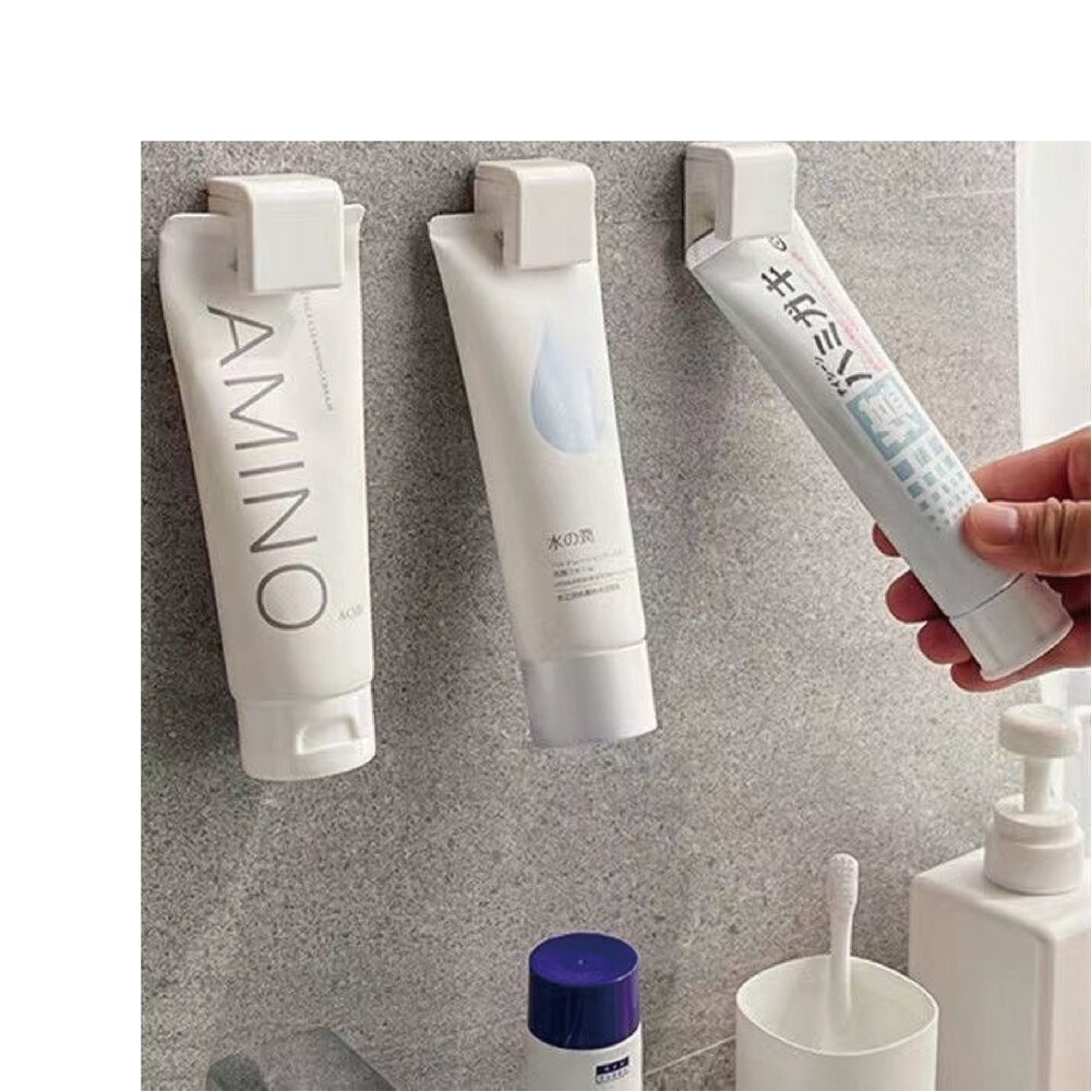 日本牙膏夾浴室免打孔壁掛式收納牙膏置物架一入-圖片-2